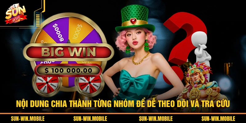 Nội dung chia thành từng nhóm để dễ theo dõi và tra cứu